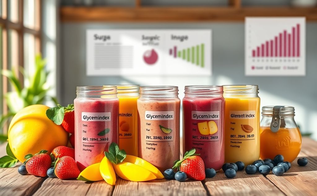 Blended fruits and glycemic index differences
