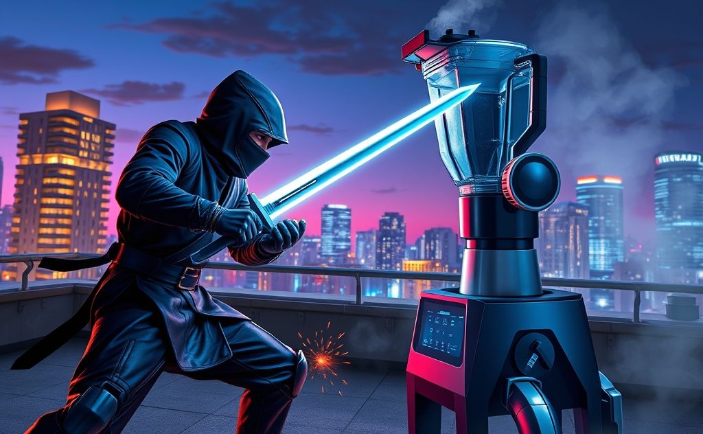 Blender Battle Ninja and Vitamix clash in style