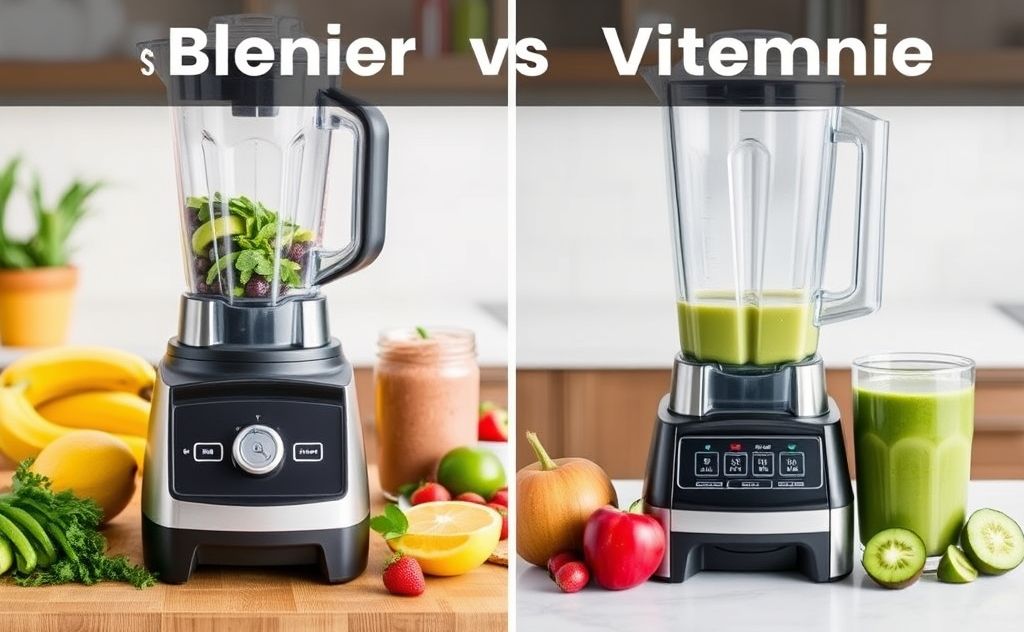 Blender comparison with Vitamix for smoothies.