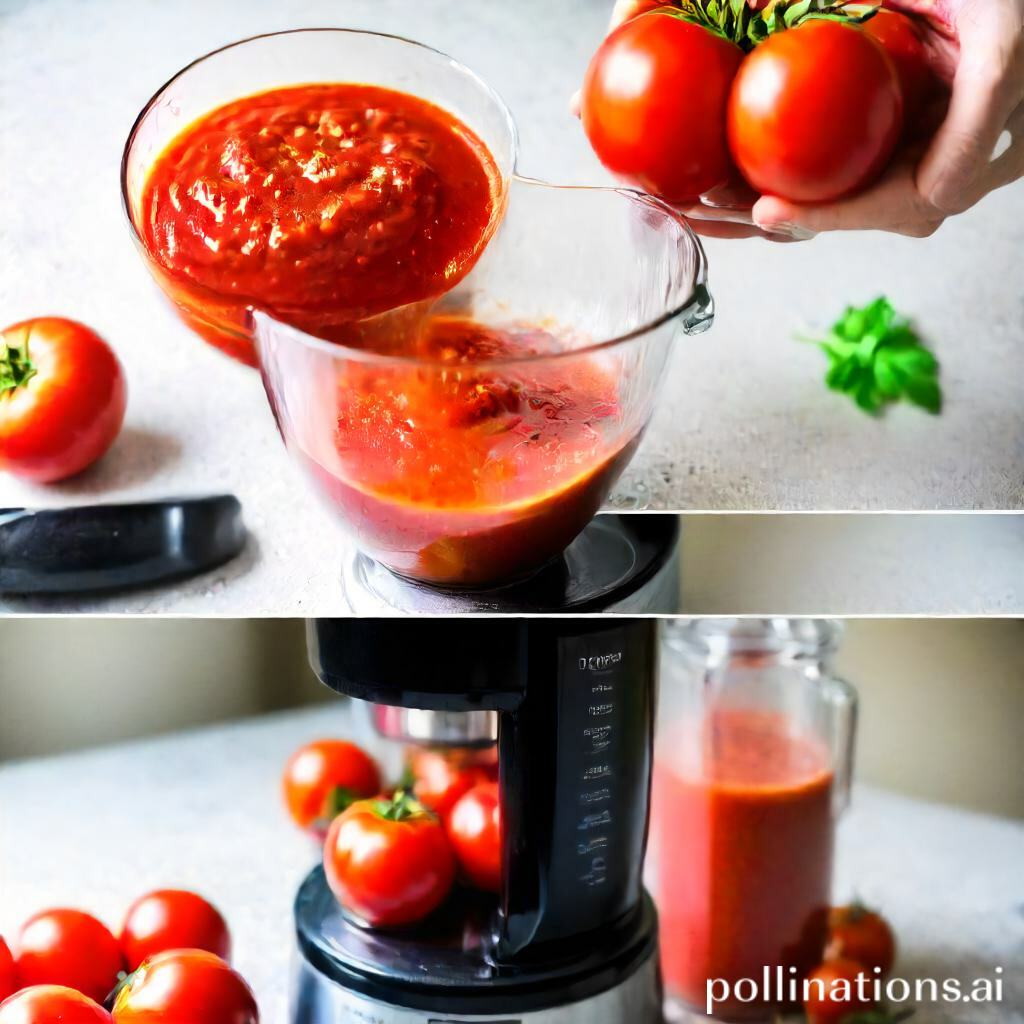 Tomato blending process for desired consistency