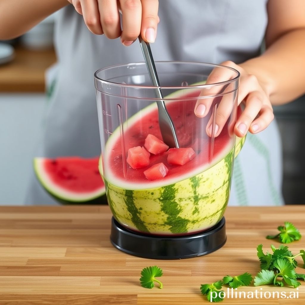 Blending Watermelon for Refreshing Delights