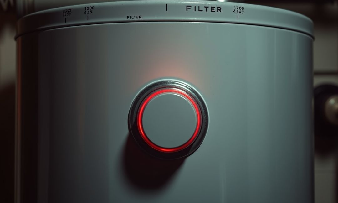 hot water heater filter button blinking red
