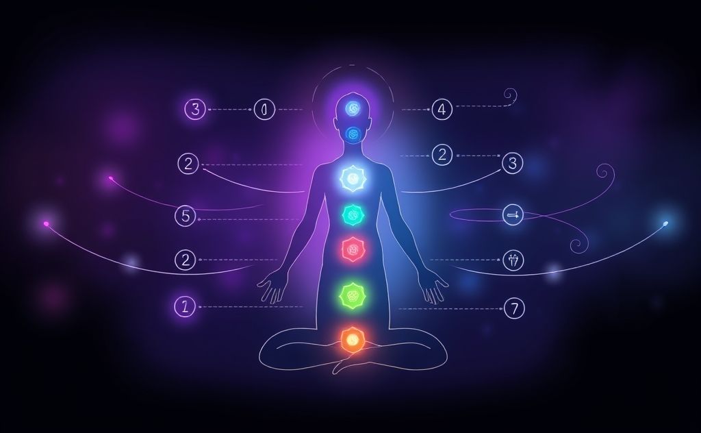 Blocked chakra quiz with energy flow signs