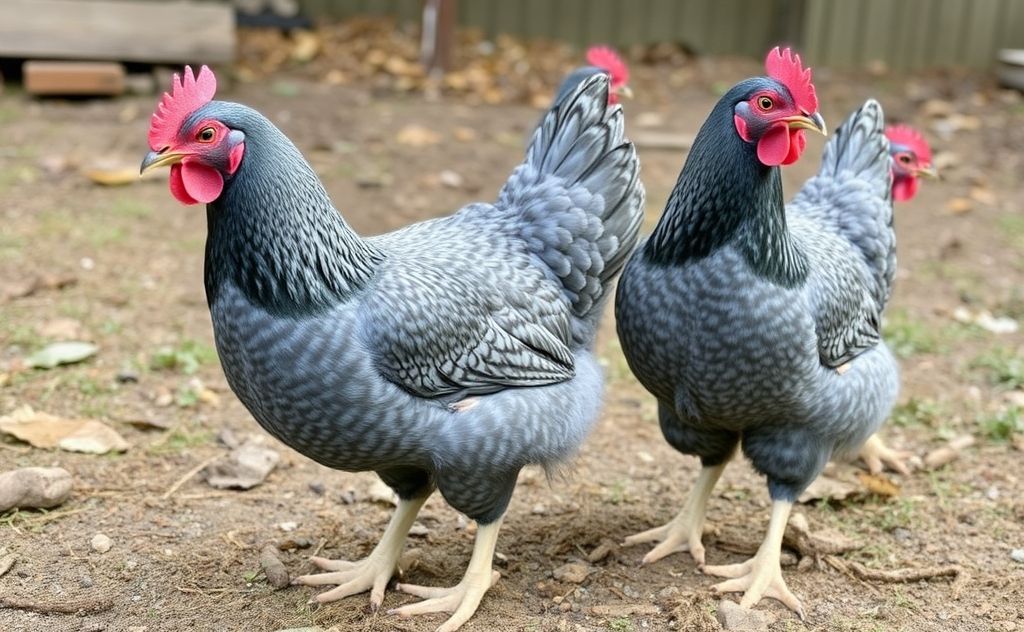 Blue Plymouth Rock chickens lay blue eggs