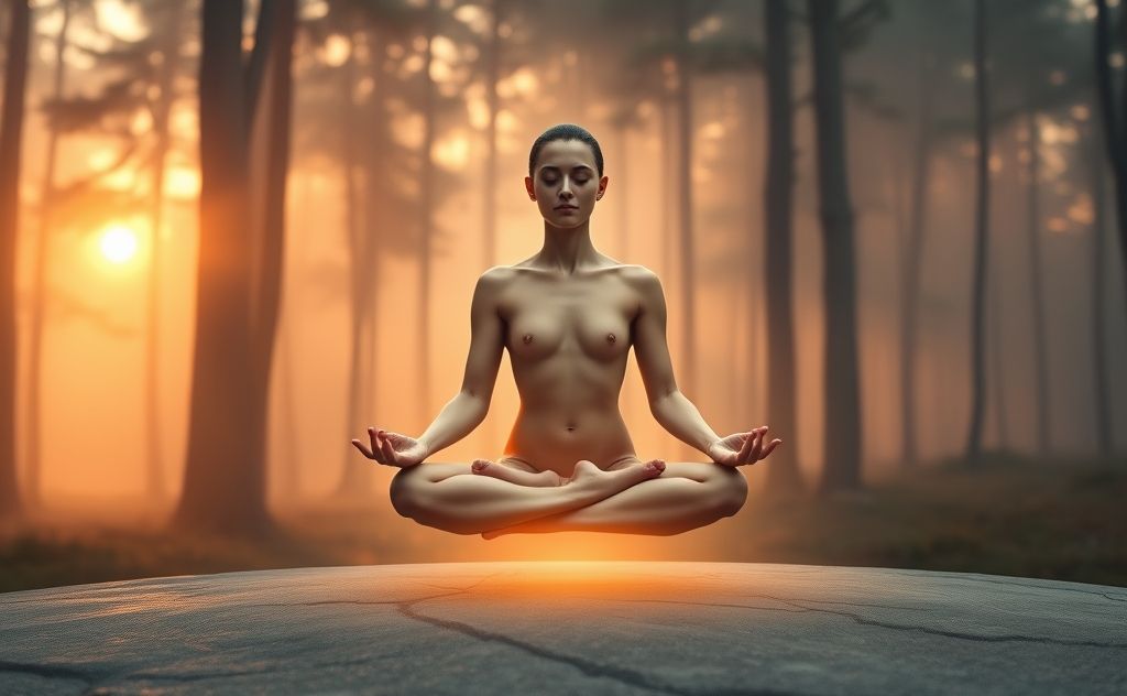 Body ready for levitation through meditation