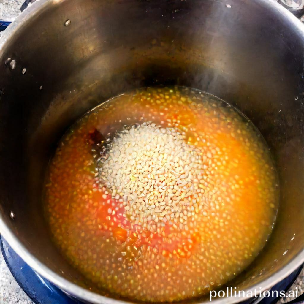 Boiling and Straining Ginger Liquid