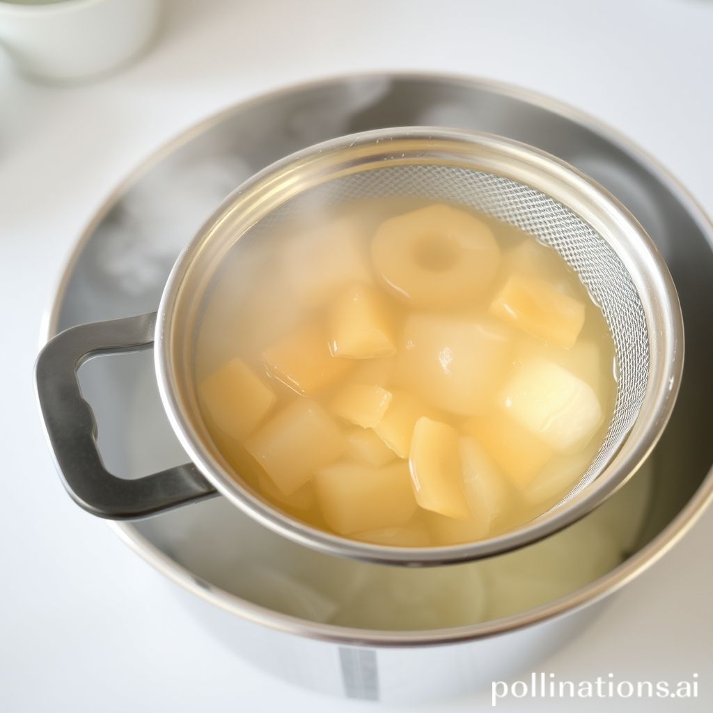 Boiling and Straining Ginger Liquid