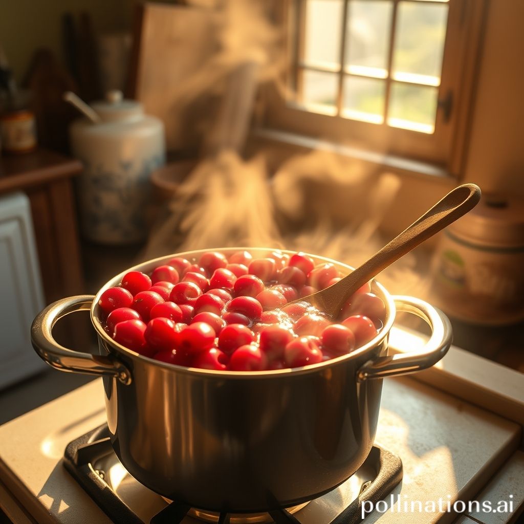Preparing Homemade Cherry Juice