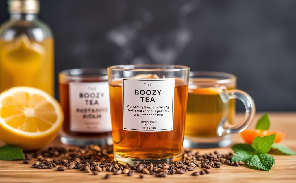Boozy tea blend with unique flavors and fun vibes
