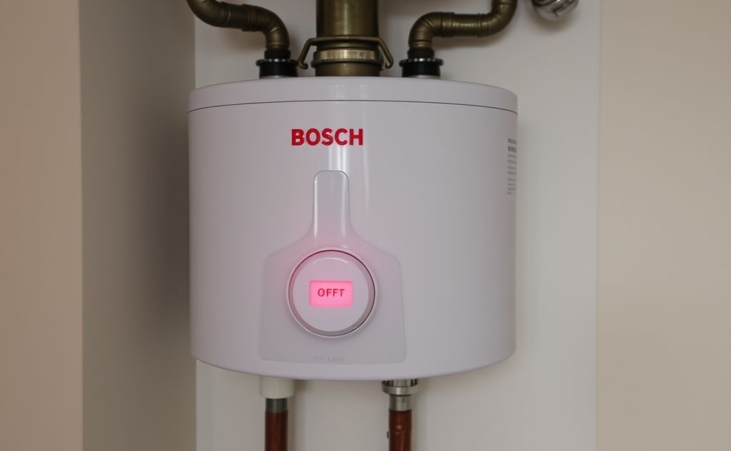 Bosch water heater with red light turned off
