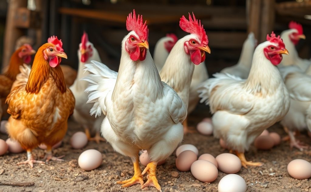 Brahma chickens lay eggs at older age