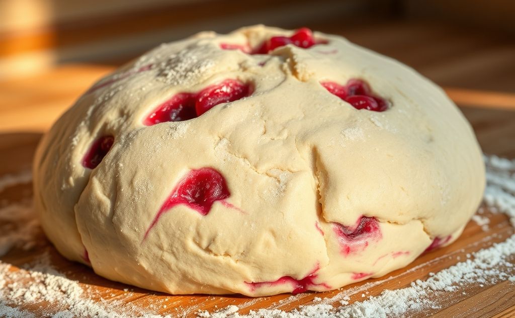 Bread rising with cranberry juice infusion