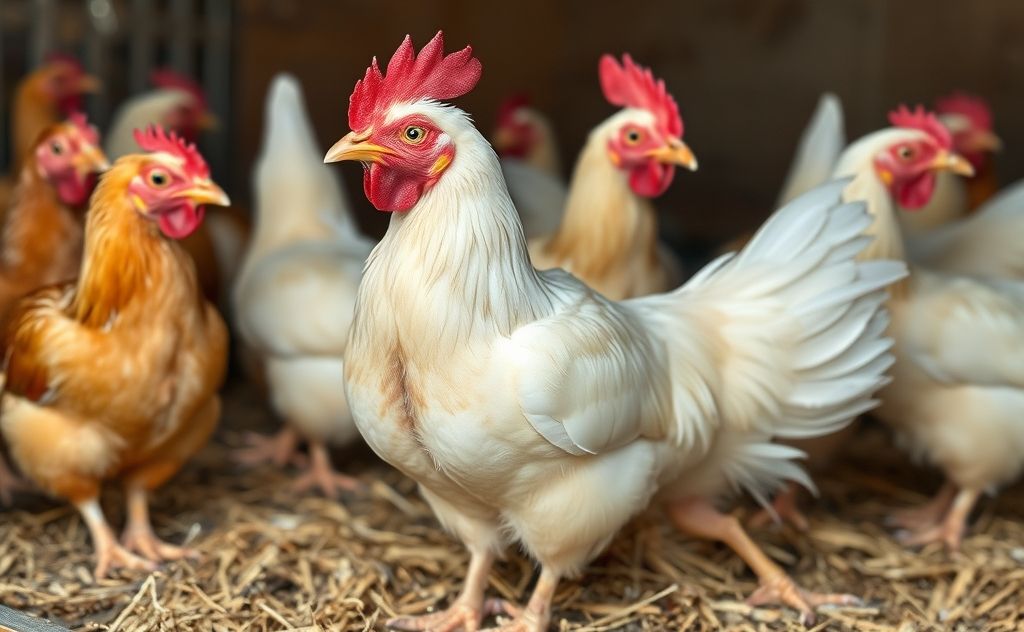 Breathing process in chickens with lungs and air sacs