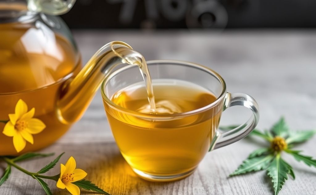 Brewing a calming cup of damiana tea