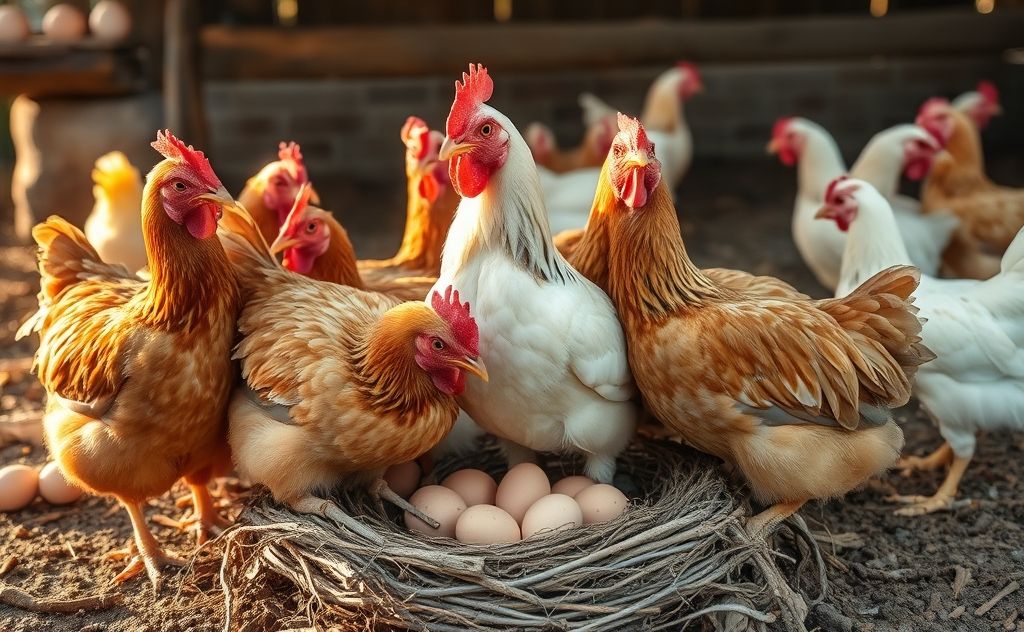 Broody hens protect eggs layers keep laying