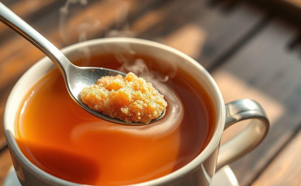 Brown sugar adds a rich flavor to tea