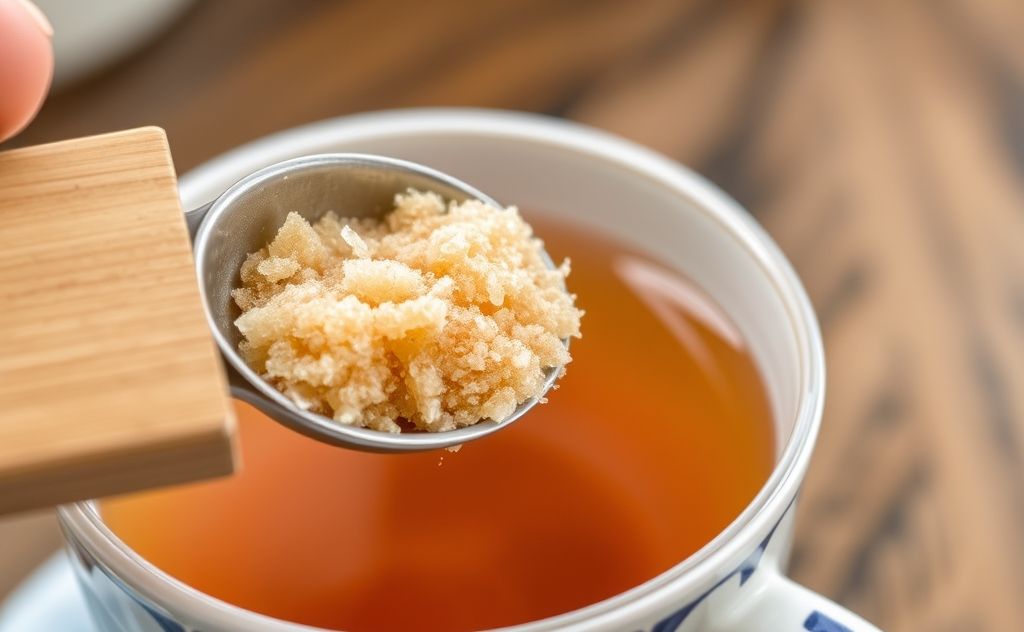 Brown sugar adds sweetness to tea