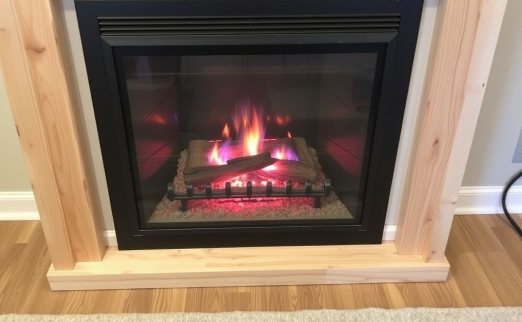 Build a sturdy frame for your electric fireplace insert