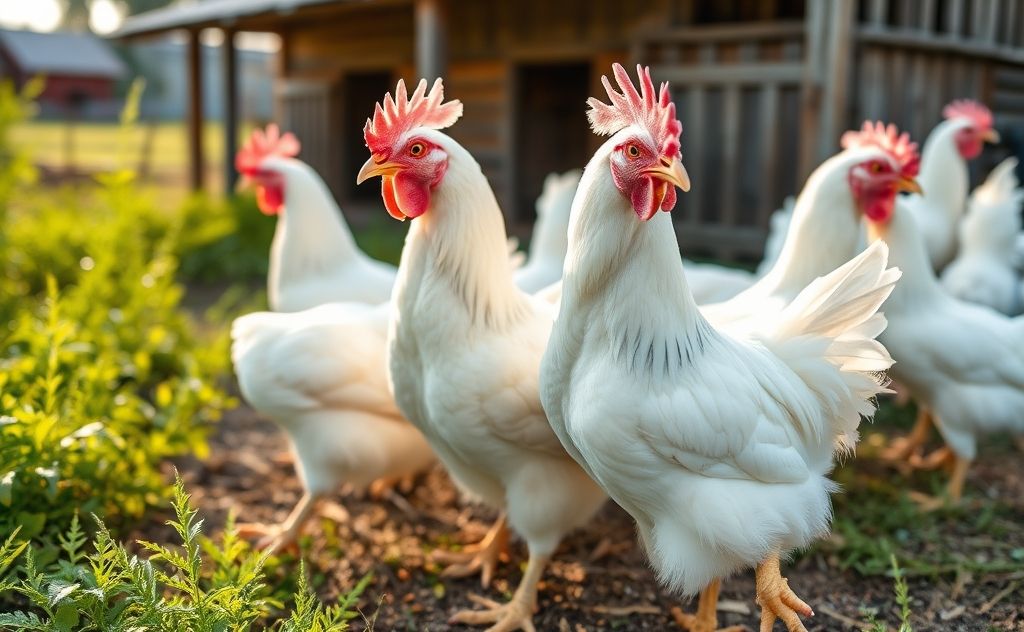 Buy Leghorn chickens at local farms or hatcheries