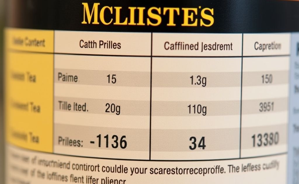 Caffeine content in McAlister's tea explained