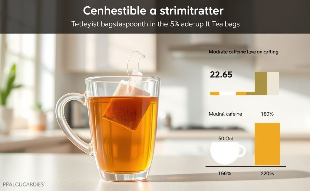 Caffeine content in Tetley tea bags UK
