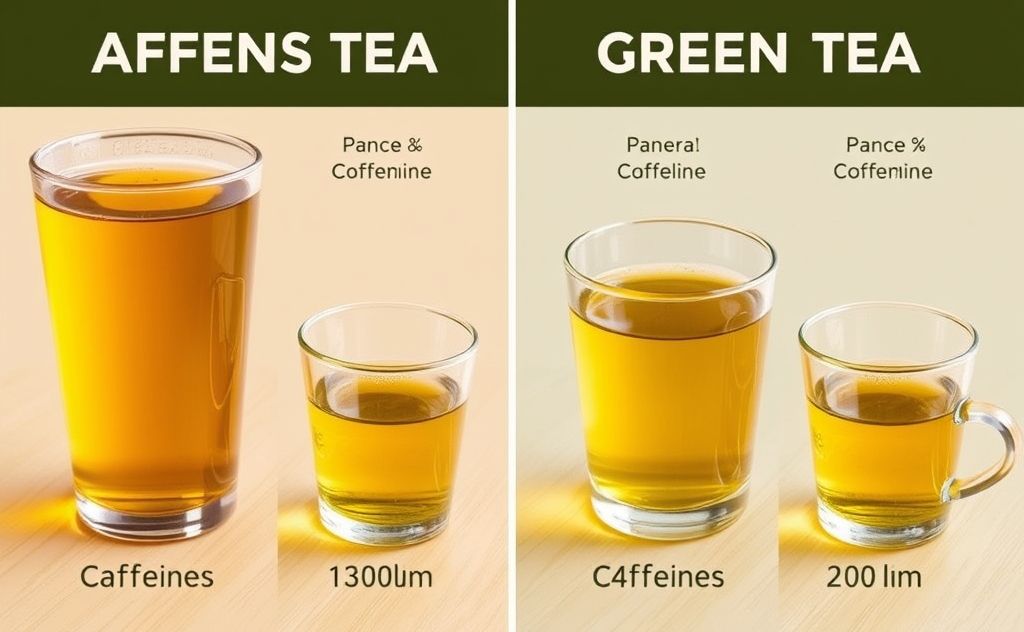 Caffeine levels in Panera Green Tea compared