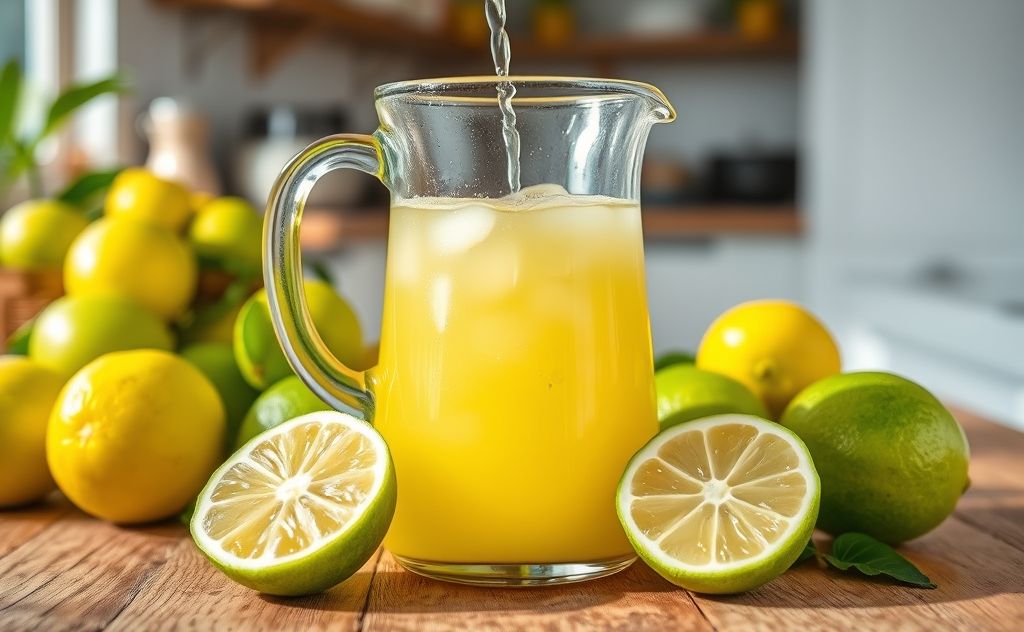 Calamansi juice recipe with fresh fruit and water