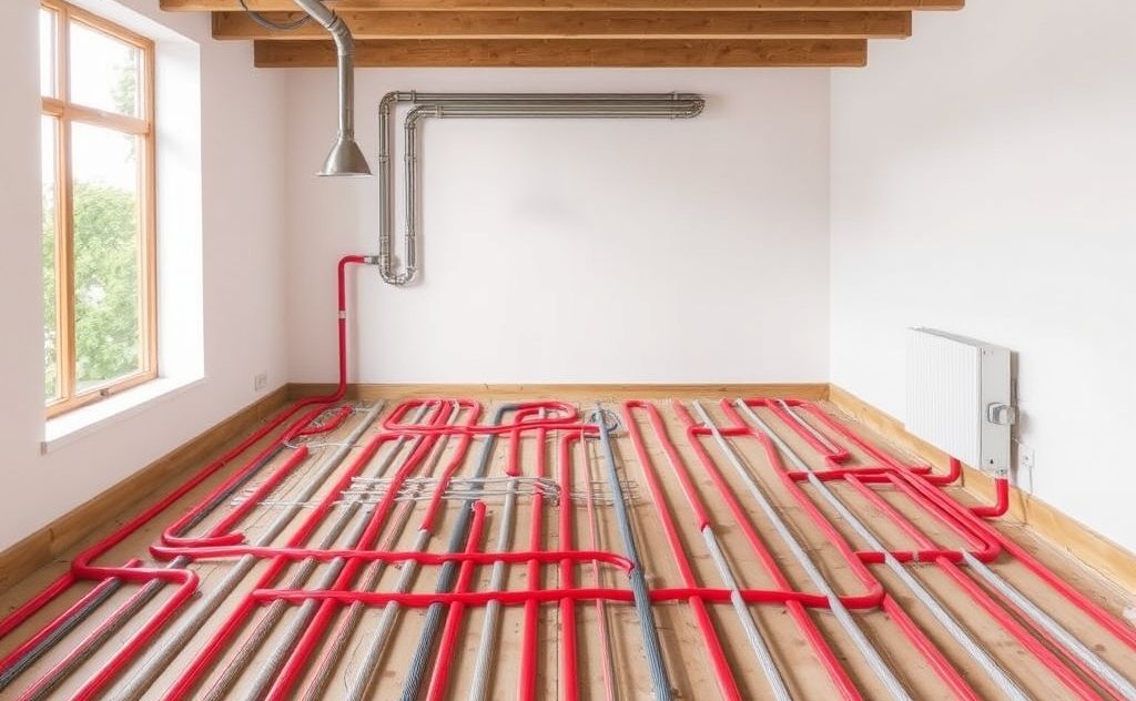 Calculate power for underfloor hydronic heating