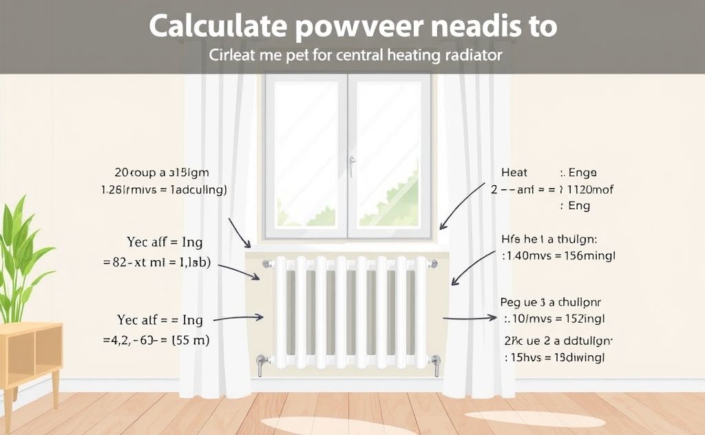 Calculate power needs for central heating radiator