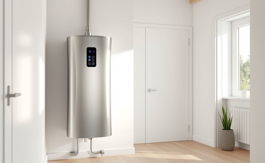 Calentador de agua en un hogar moderno