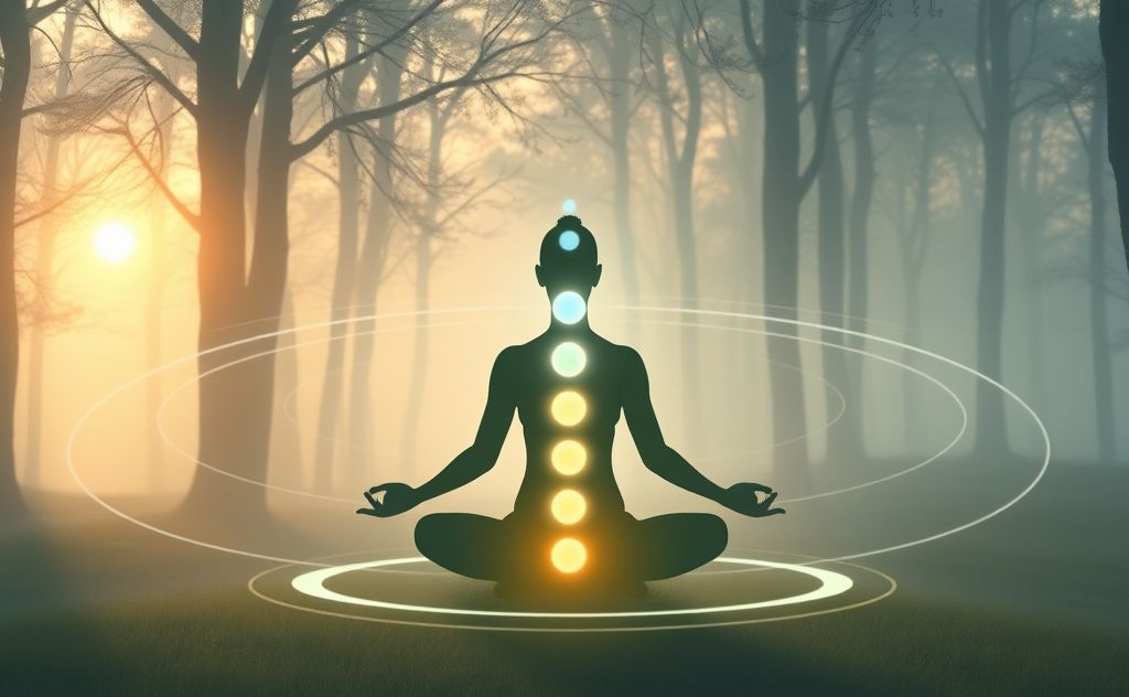 Calm energy flow with chakra mantra meditation