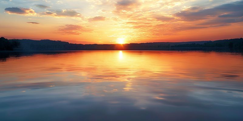 İç huzuru simgeleyen sakin gün batımı manzarası