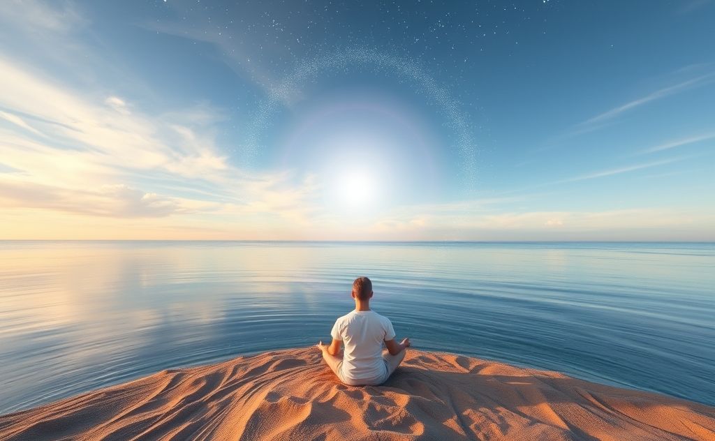 Calm mind journey through guided visualization