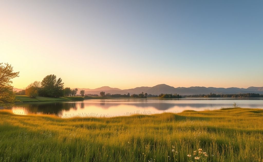 Calm nature scene promoting relaxation and peace