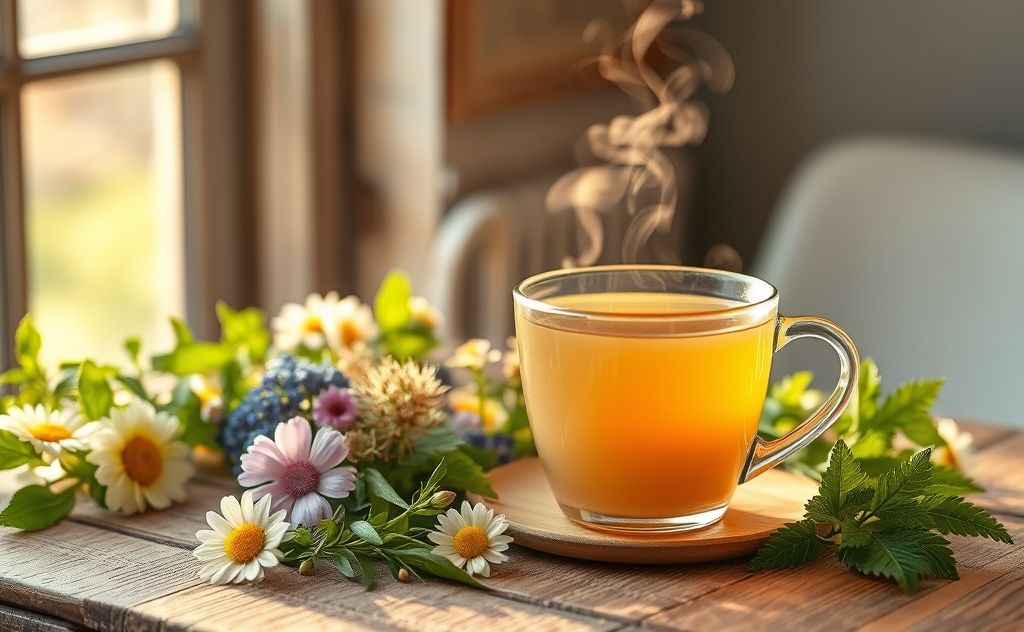 Calming herbal tea for bladder relief