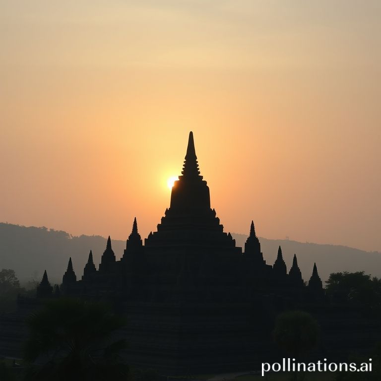 Candi Borobudur Yogyakarta pagi berkabut