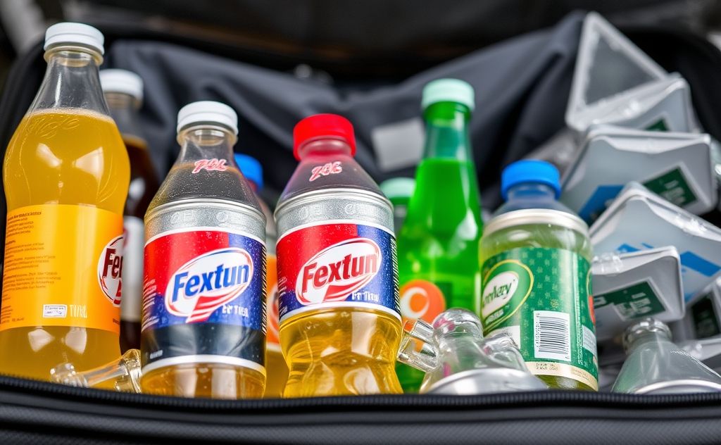 Carbonated drinks in luggage: risk of explosion