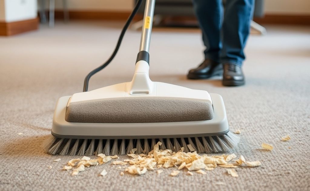 Carpet sweepers use brushes to collect debris.