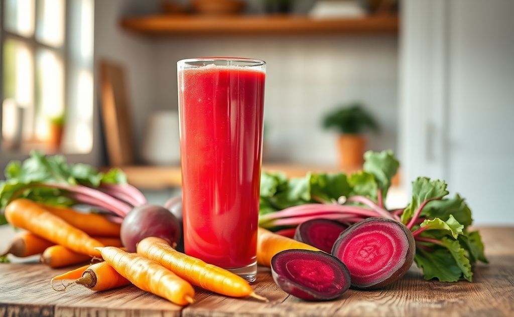 Carrot and beetroot juice for radiant skin benefits