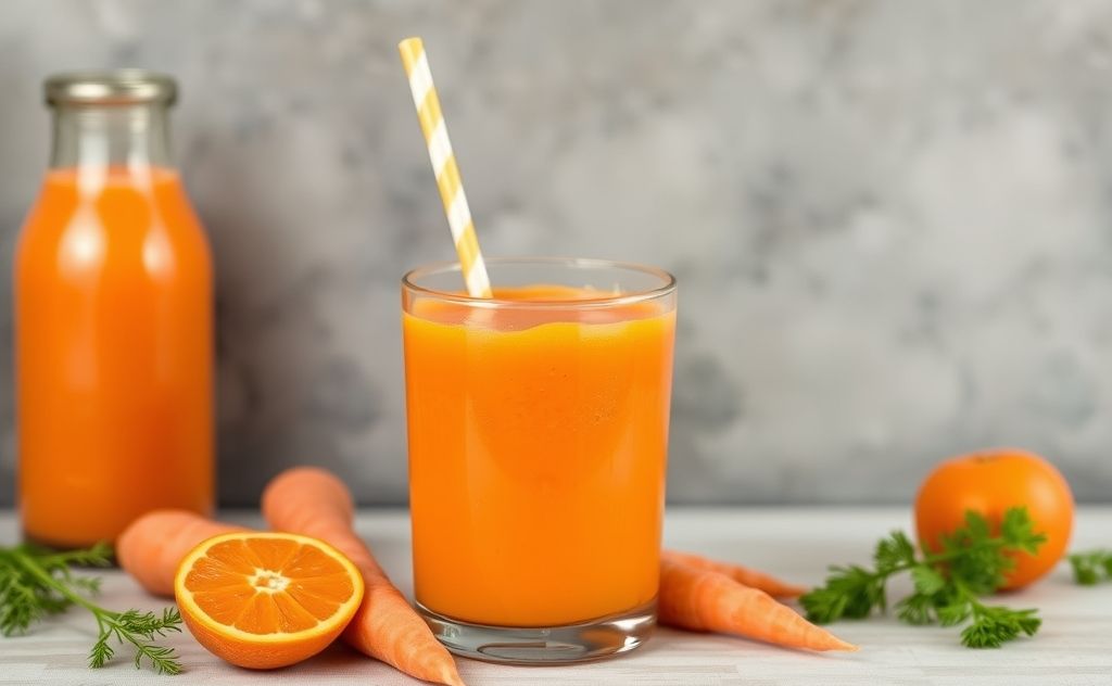 Carrot juice benefits for skin and tanning effects