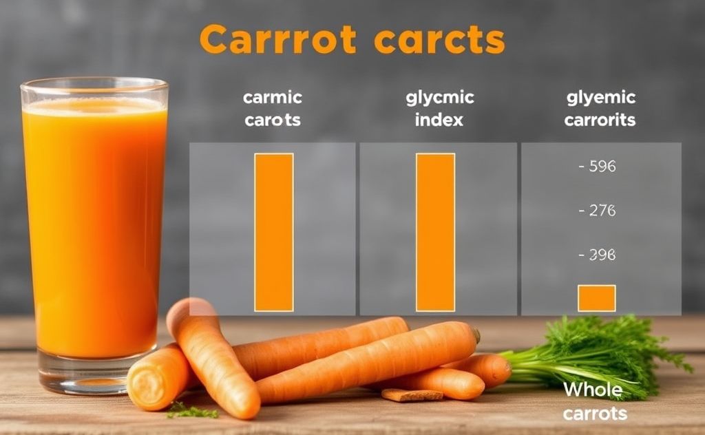 Carrot juice glycemic index comparison whole carrots
