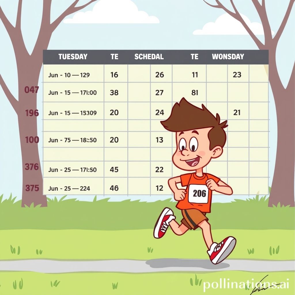 Cartoon running schedule