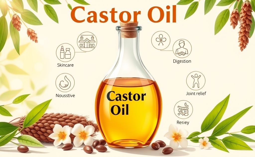 Castor oil benefits and uses for health and wellness