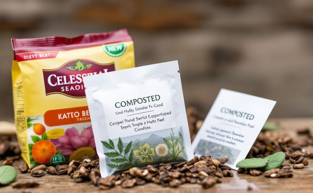 Celestial Seasonings tea bags and composting benefits