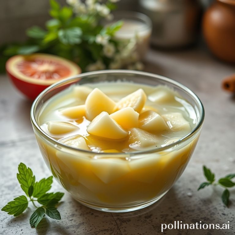 Mãos preparando chá de boldo, despejando água quente sobre as folhas em uma xícara