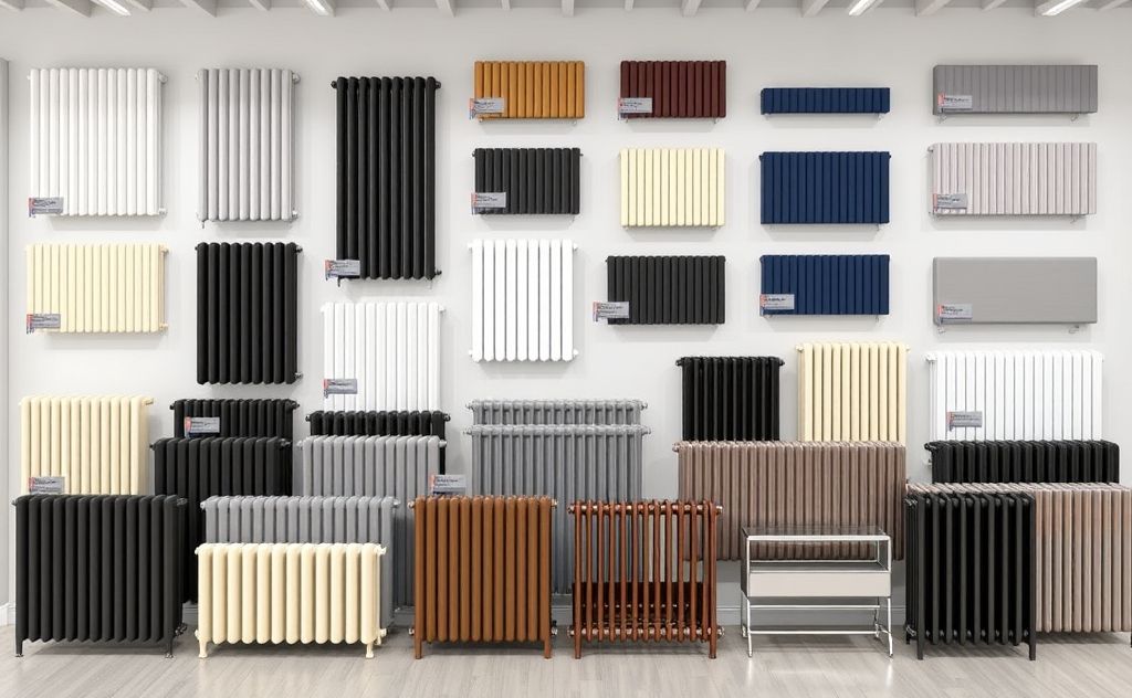 Central heating radiator color and style guide.