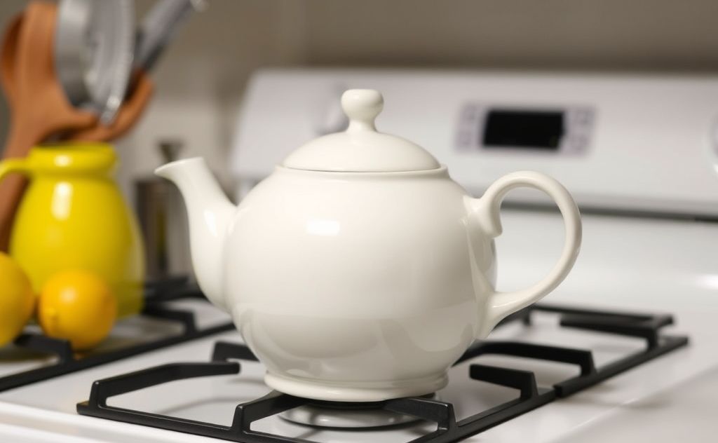 Ceramic teapot on stove safety tips