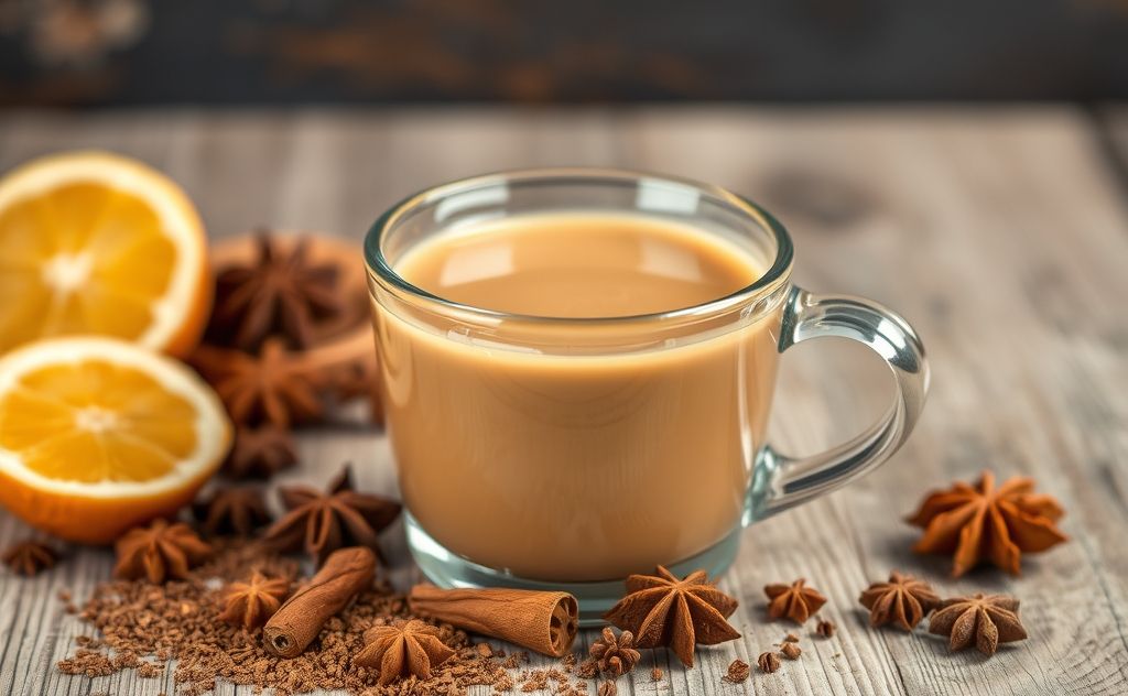 Chai tea with rich, aromatic spices blend