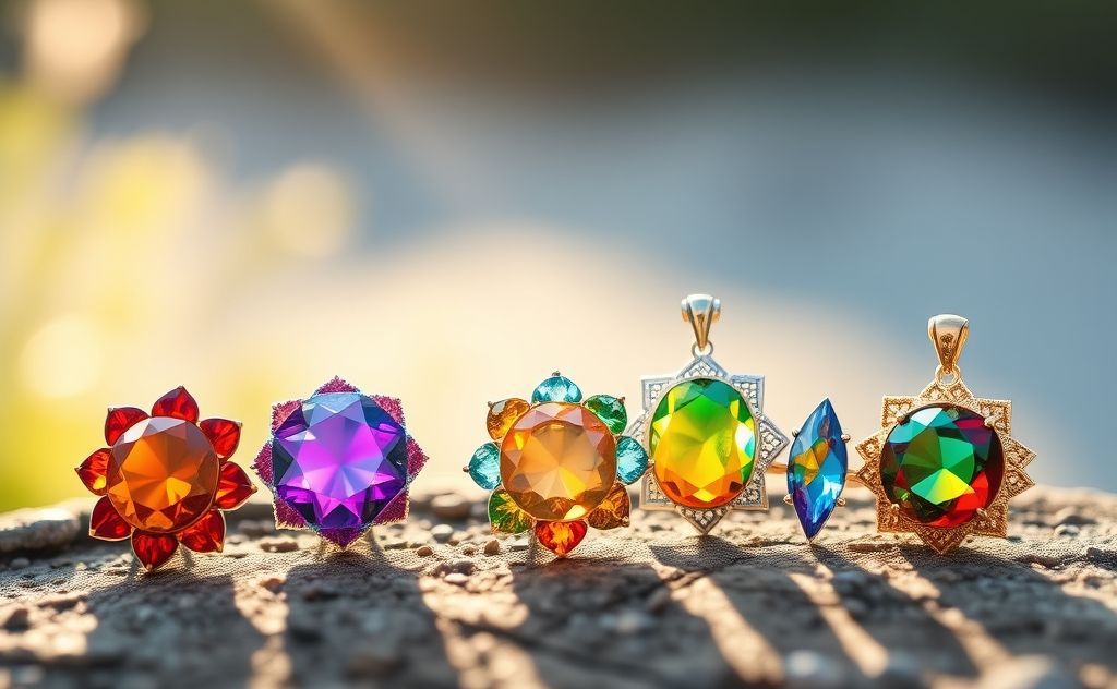 Chakra crystal jewelry with vibrant energies