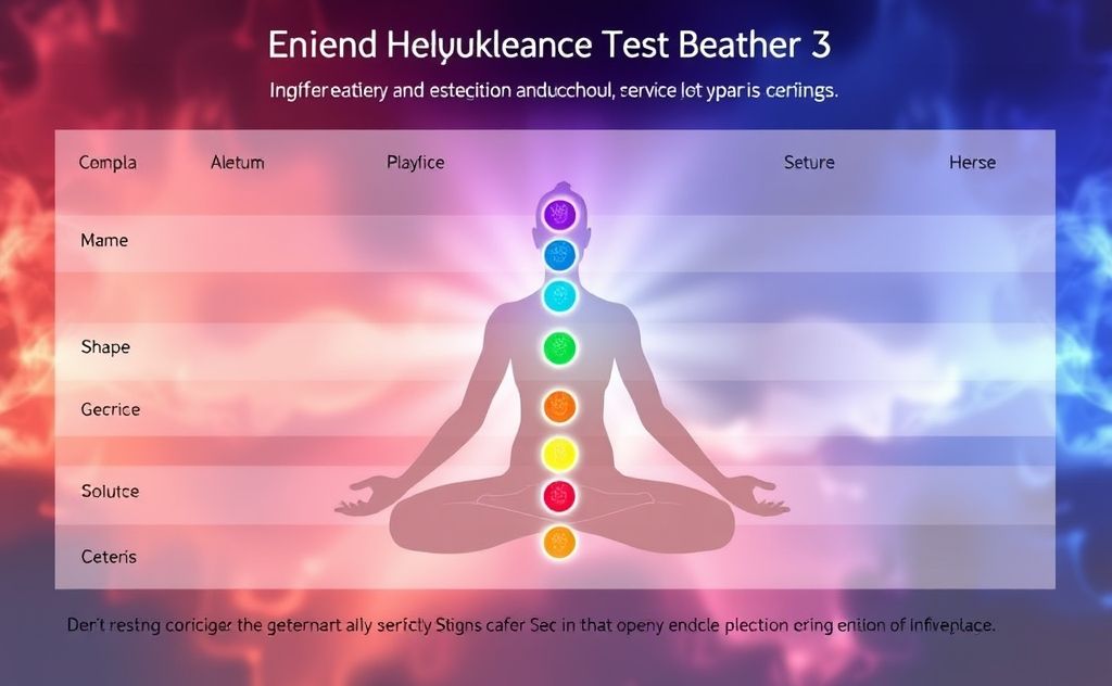 Chakra energy balance and alignment test results